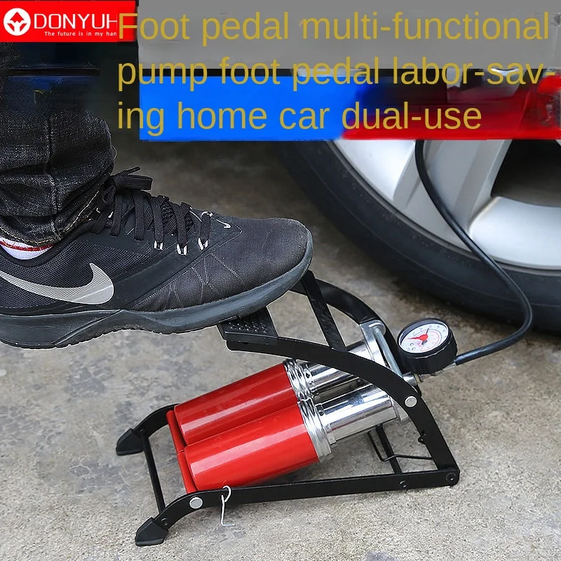 Foot Pump High and Low Pressure Portable Car Air Pump Car Bicycle Motorcycle Electric