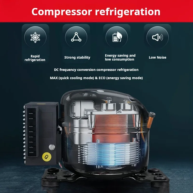 35L Car Fridge, 12V/24V Portable Refrigerator with APP Control, Compressor Cooler for RV/Truck/Camping, -20℃~20℃, Freezer 4
