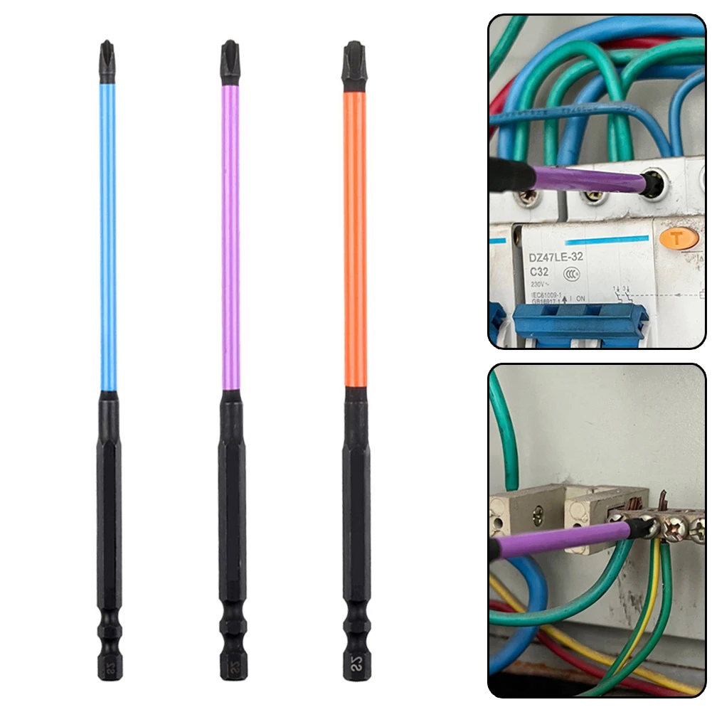 

3pcs 150mm Magnetic Special Cross Screwdriver Bit Set FPH1 FPH2 FPH3 Screw Driver Impact Batch Head Electrician Power Tool