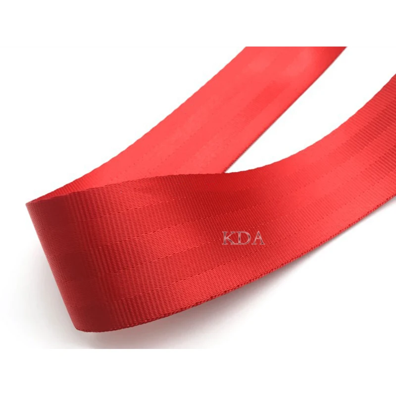 Auto 3M-30M Red Strengthen Seat Belt Webbing Fabric Racing Car Modified Seat Safety Belts Harness Straps Standard Certified