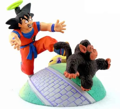 

BANDAI Dragon Ball Action Figure Genuine Scene Big Egg 28 Son Goku Catching Orangutan Rare Model Decoration Toy
