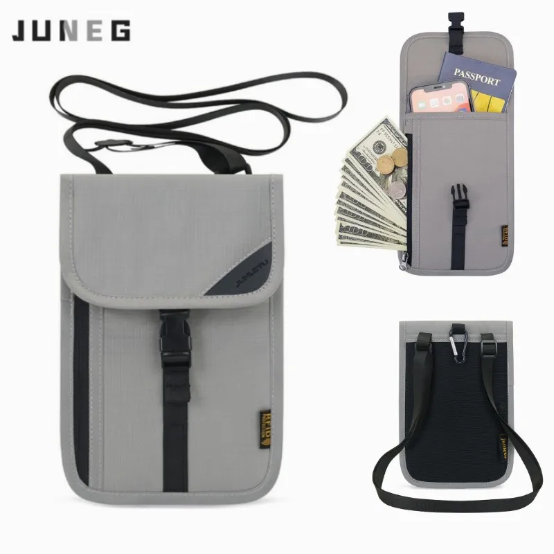 Travel Multi functional Passport Holder Bags with Adjustable Hanging