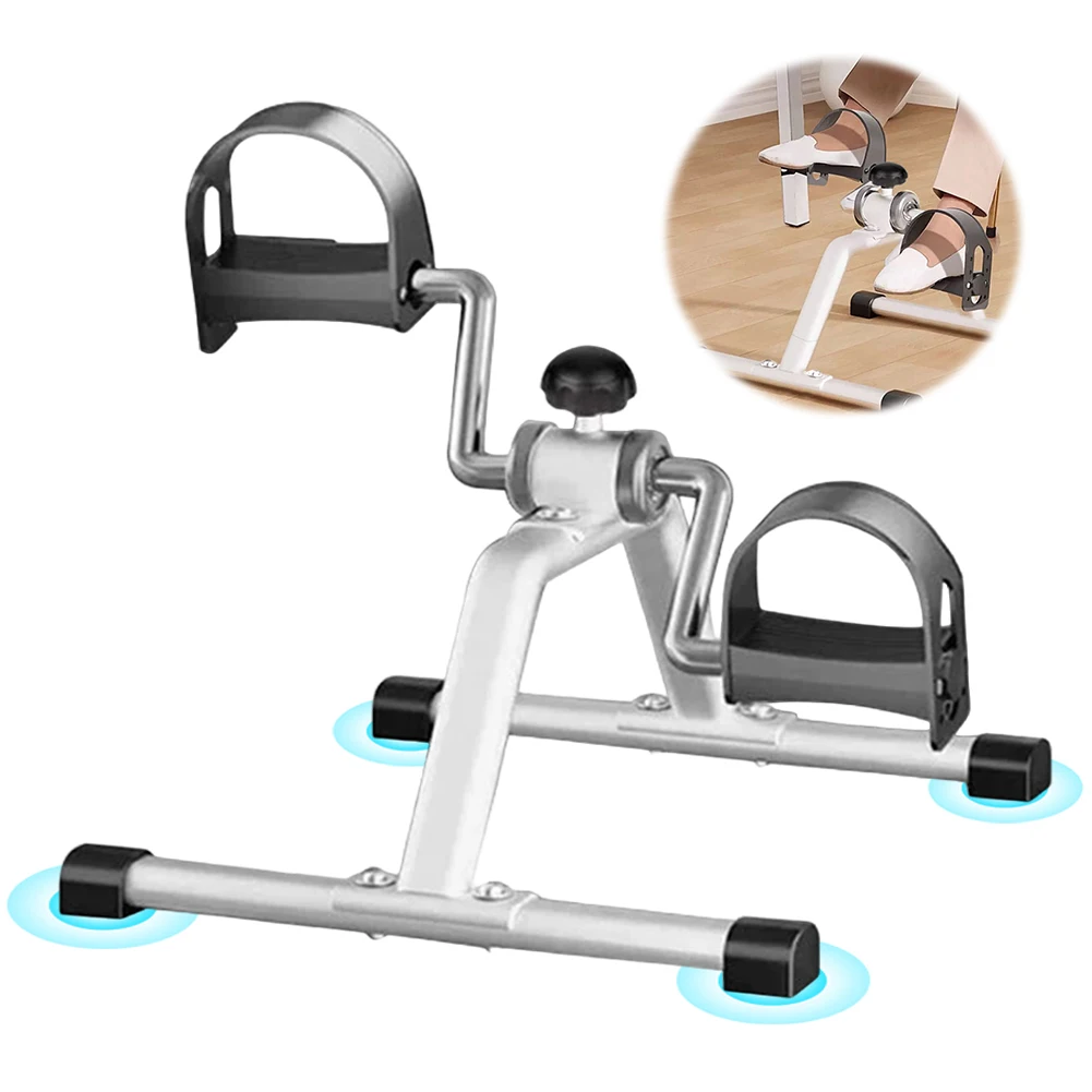 Portable Folding Exercise Bike with Adjustable Resistance for Home Fitness