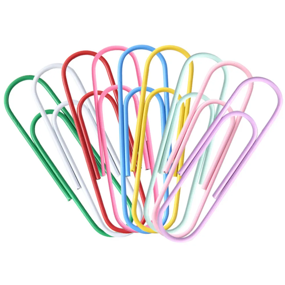 6pcs 10cm large Metal Paper Clips for Paperwork random color Paperclips Organizers Office School Index Bookmark paper clips mini bookmark