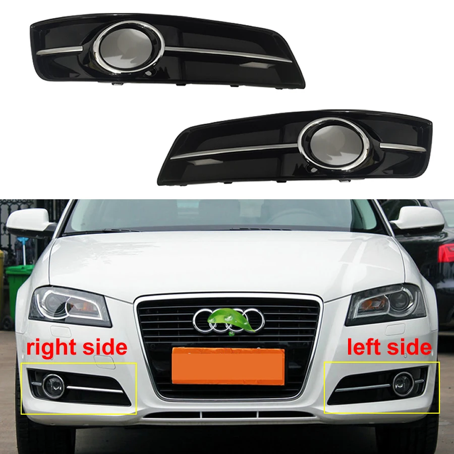 For Audi A3 2010 2011 2012 2013 Car Accessories Front Lower Bumper Fog Light Cover Fogs Lamp Frame Grille - Shell AliExpress