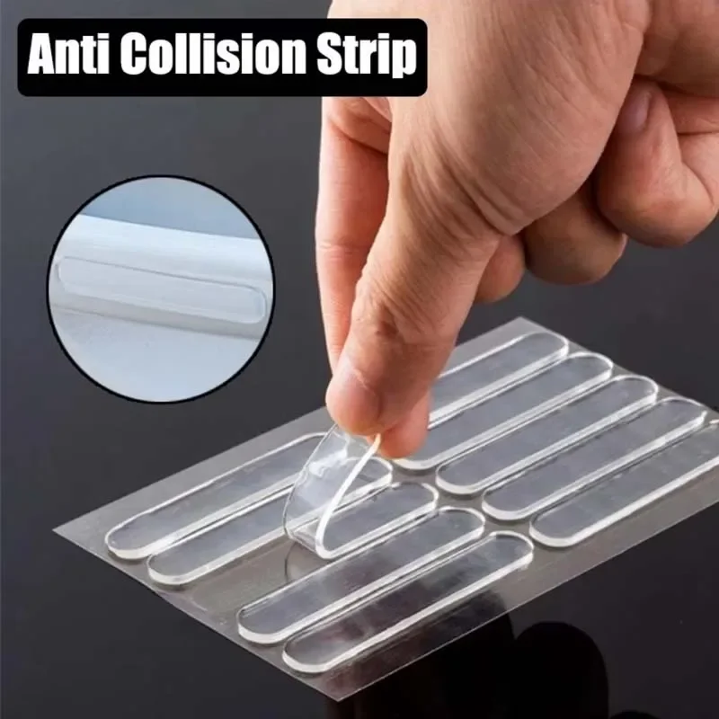 Silicone Self Adhesive Furniture Pads Crib Bumper Pads Refrigerator Anti-collision Strip Wall Protector Door Stopper Silencer