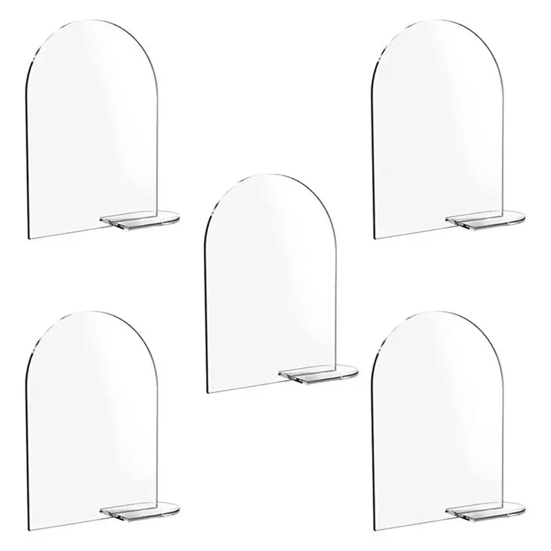Blank Clear Arch Acrilico Sign 5 Pack Arched Round Top Foglio Acrilico Numeri Da Tavolo In Acrilico Fai Da Te Increspato Modern Wedding Signs Eventi