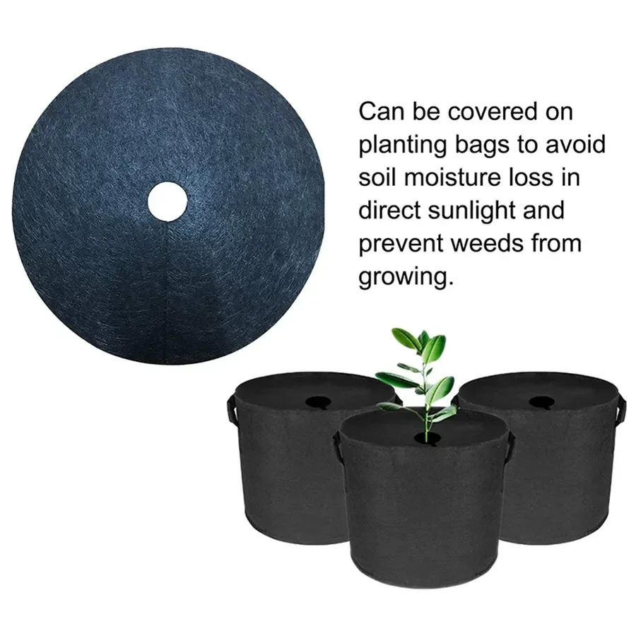 Weed Control Fabric Non-Woven Tree Mulch Ring Weeding Barrier Protector Mat Plant Cover Anti Grass Gardening 15cm-82cm
