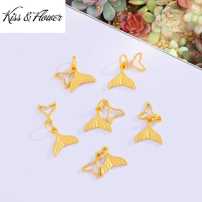 

KISS&FLOWER AC43 Wholesale Fashion Kids Girl Friend Party Birthday Wedding Gift Mermaid Tail DIY Charm For Bracelet Necklace 1pc