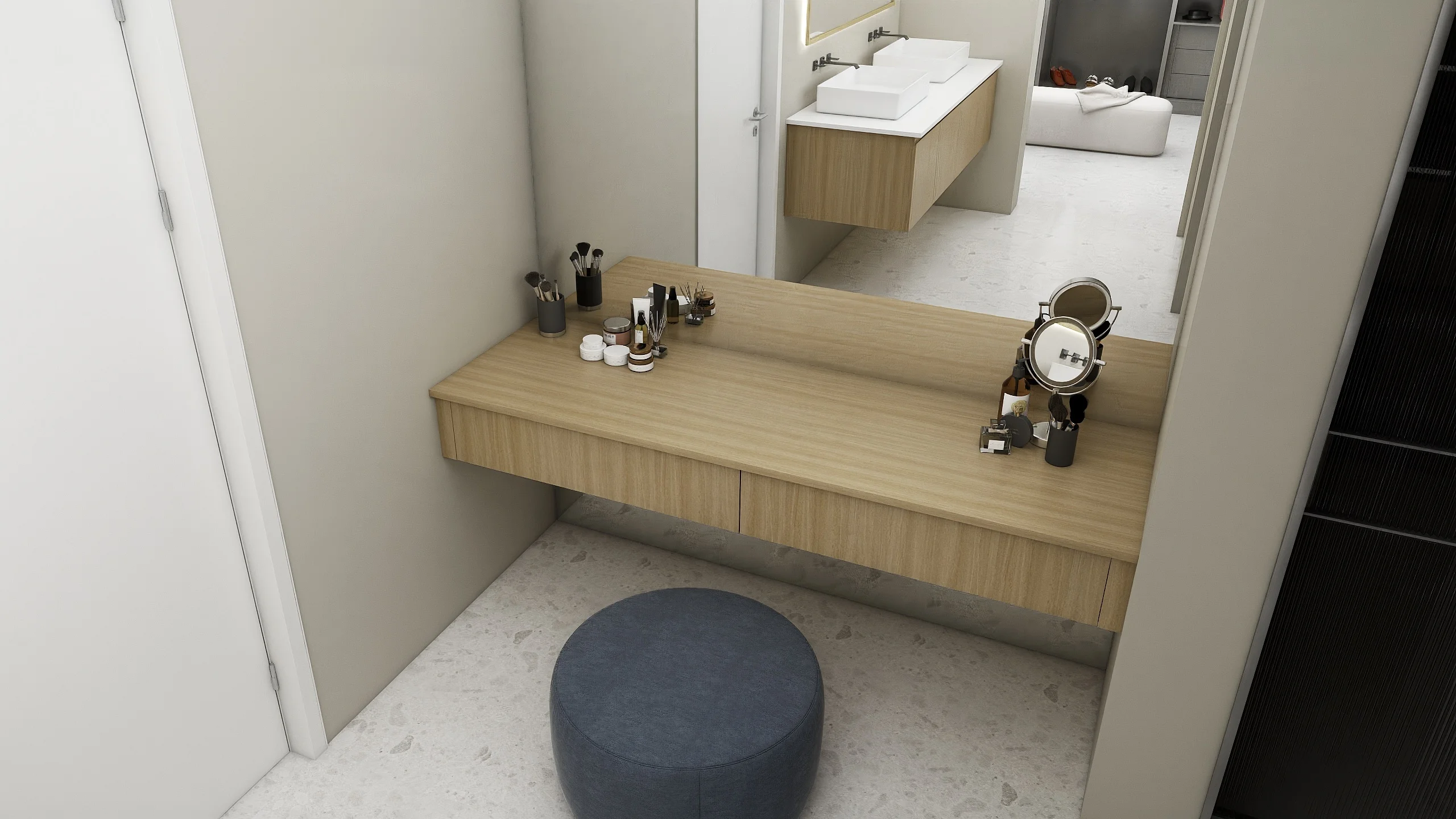 Simple Design Wall Mounted Bathroom Vanity With Double Sink Bathroom Vanity Modern Set
