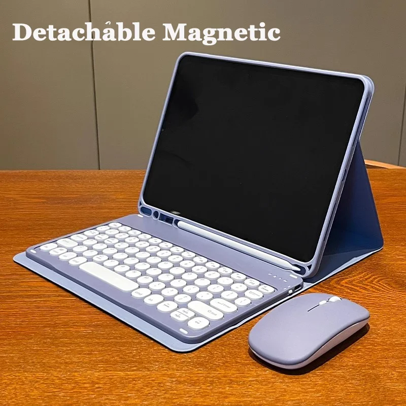 Round Cap Keyboard Mouse for Samsung Galaxy Tab S6 Lite 2024 SM