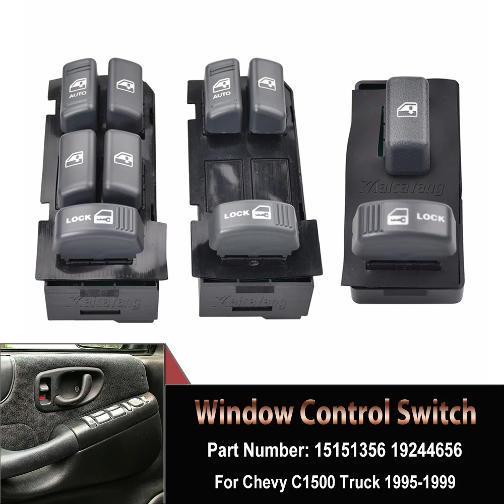 Interrupteur De Vitre électrique Avant Gauche Pour Chevrolet / GMC 2 Portes - Réf. 15151356 - Neuf