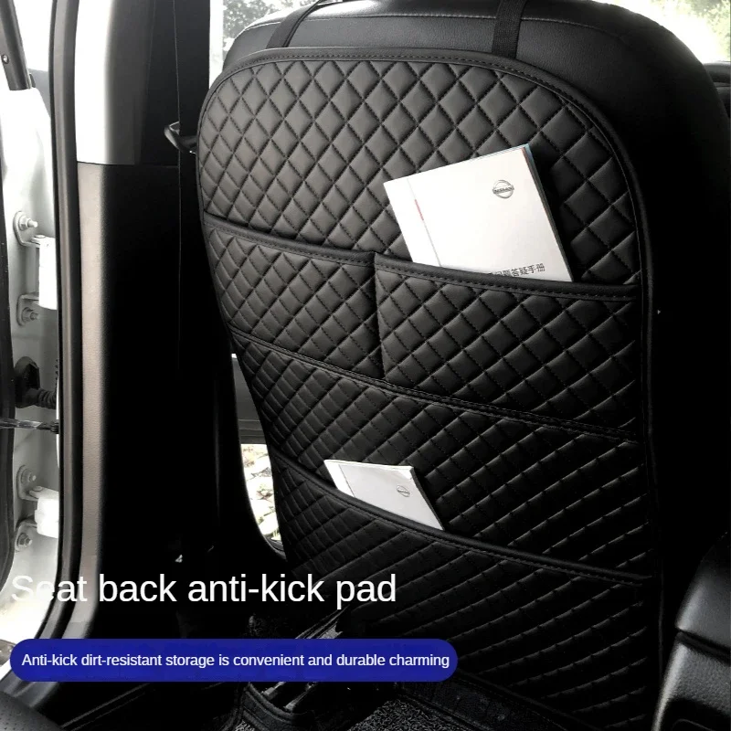 Universal PU Leather Car Anti-Kick Mats Auto Seat Back Protector Cover For Children Kids Car Anti-Dirty Pad Car Accessories - 34 - View #6