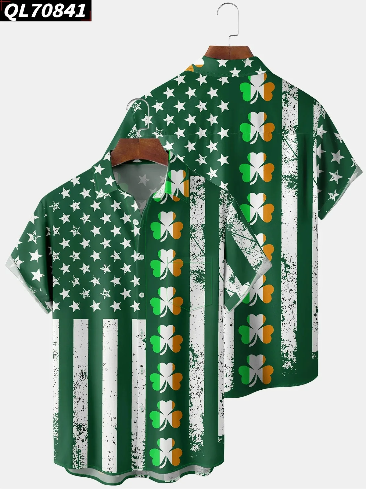 

Happy St. Patrick's Day Shirts Summer Flag Hawaiian Shirt Man High Quality Elegant Tops Streetwear Irish Festival Clothing 2024