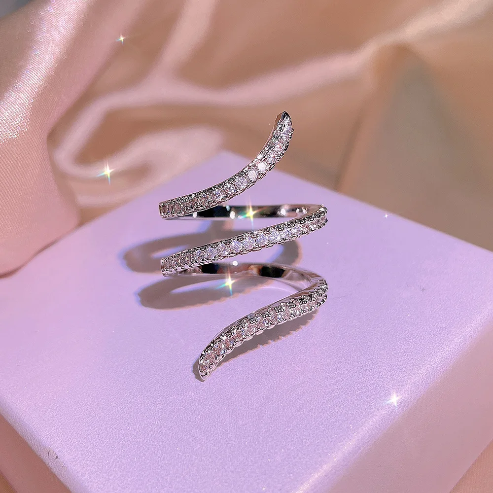 Luxury Fashion Solid 925 Sterling Silver Wing Ring Women Girl Valentine's Day Gift Lady Jewelry Silver Ring Silver Rings