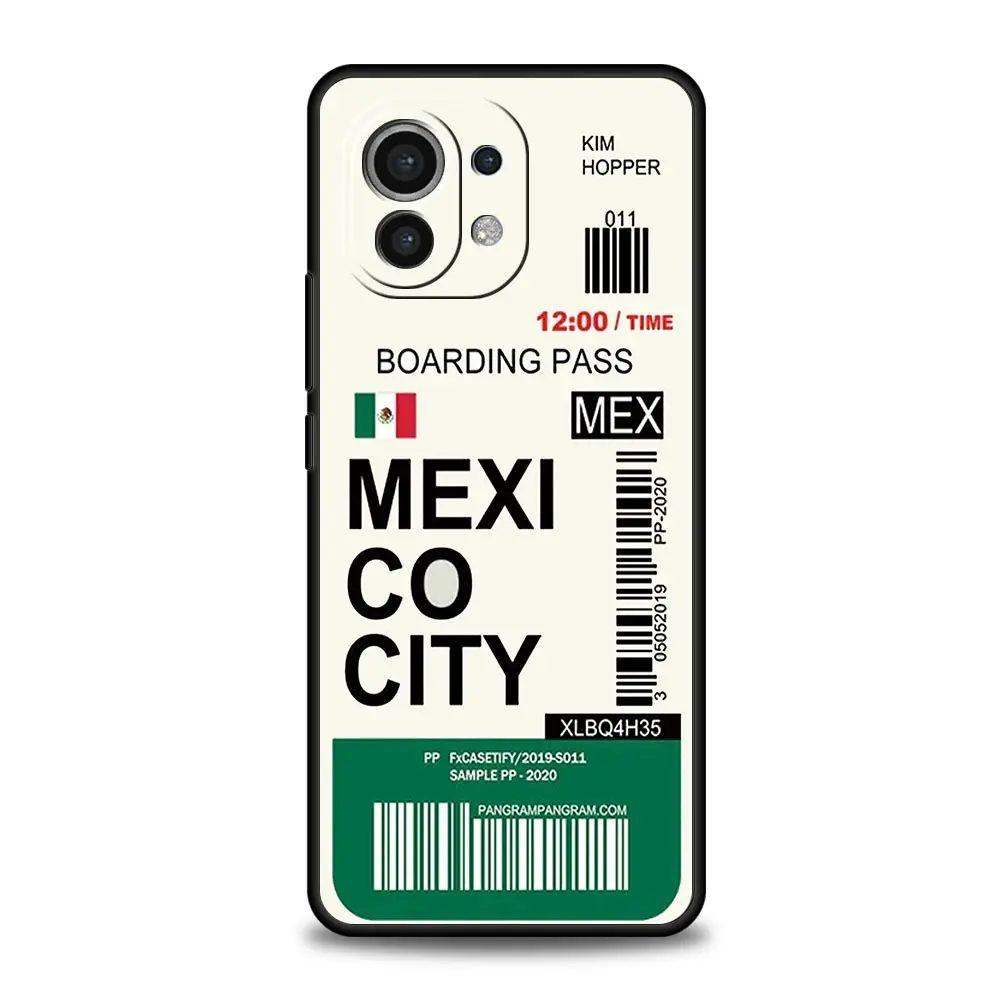 World City Travel Ticket New York Label Phone Case Cover