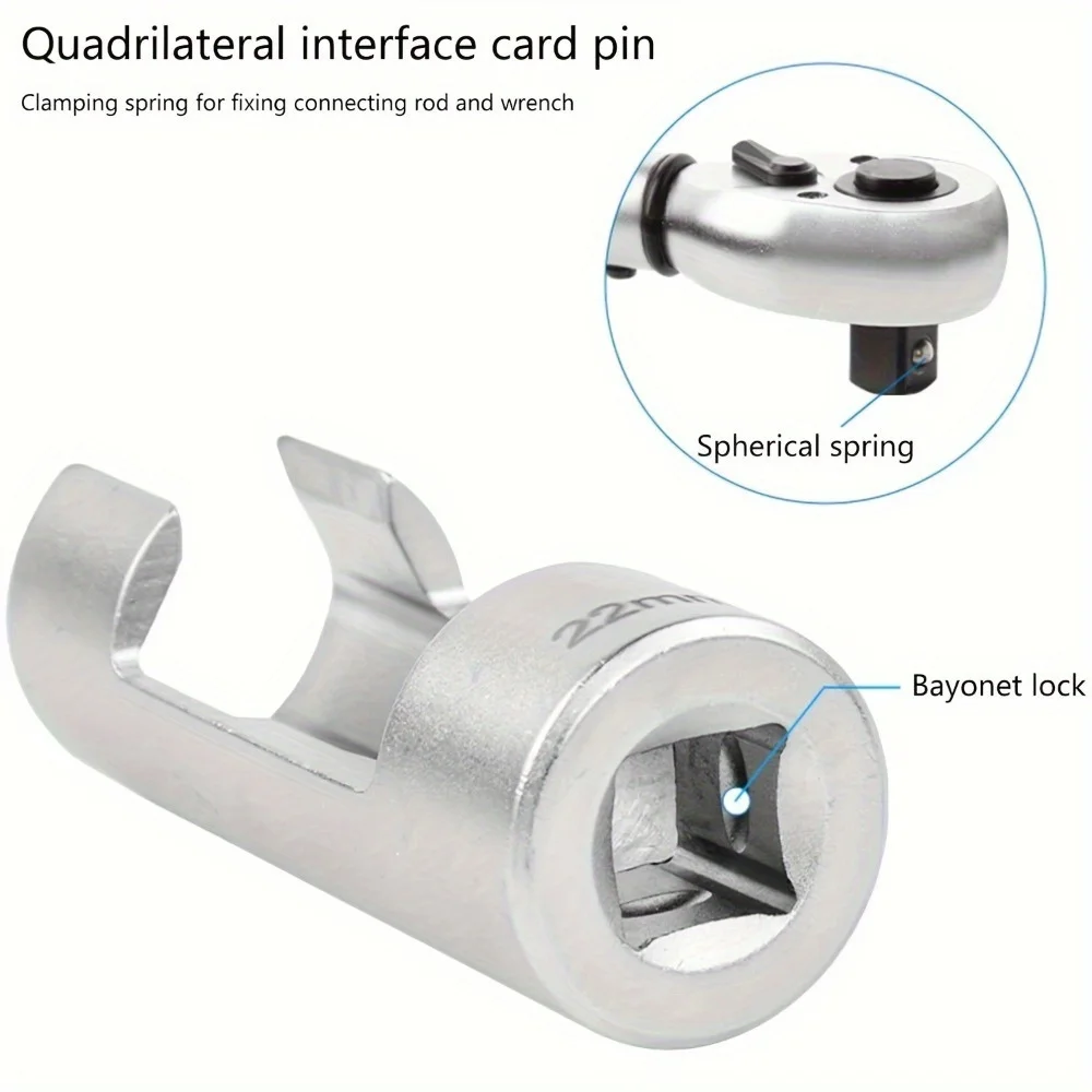 9pcs Oxygen Sensor Open Oil Pipe Disassembly Sleeve Wrench Tools 10-22mm Flare Nut Socket Set Car Repair Tool