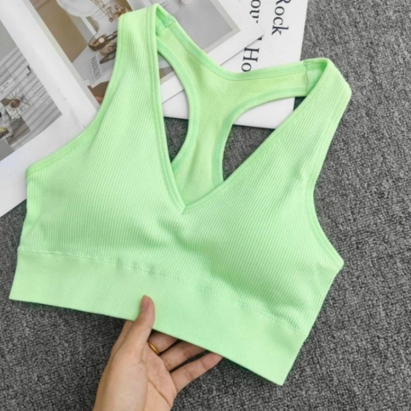 2Pcs/Set Seamless Bras For Women Sports Padded Seamless Underwear Y-Shaped Back Wireless Bra Breathable Lingerie 6