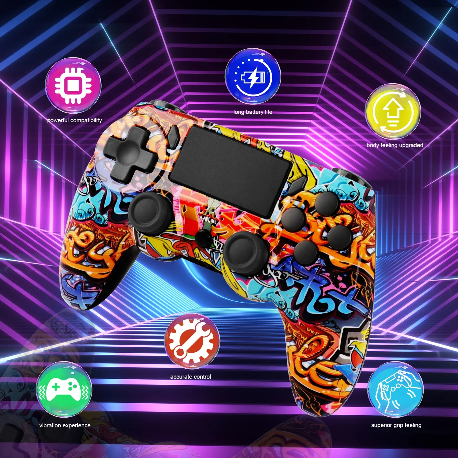 manette de jeu sans fil Bluetooth pour PS4 PC GAMINJA P47 – Image 6