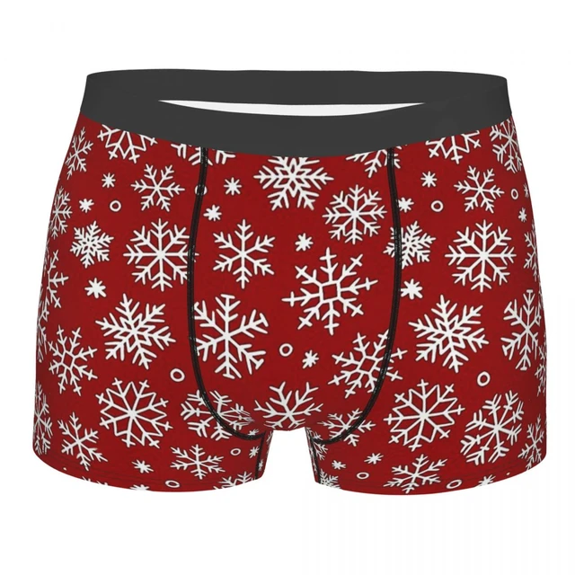 Christmas Plaid Snowflake Red Black White Happy New Year Underpants Cotton  Panties Man Underwear Comfortable Shorts Boxer Briefs - AliExpress