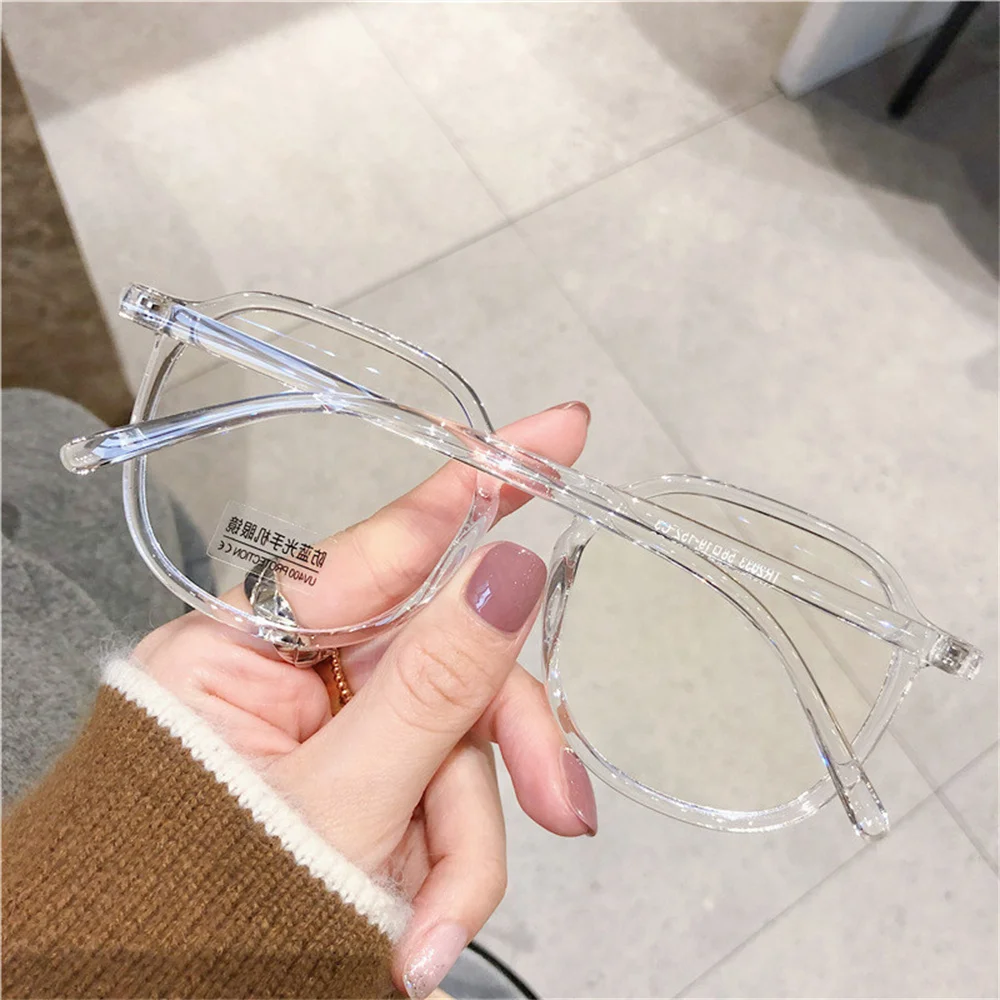 Transparent Anti Blue Light Square Eyewear UV400 Protection Glasses