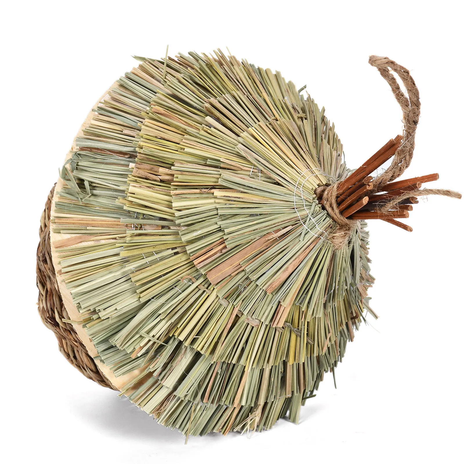 Handwoven Straw Bird Nest Parrot Hatching Breeding Grass Cave Garden Supply Grass Birds House Humming Bird Nest for Lawn Home bird house bird nest