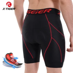 Breathable Mesh Gel - Padded Shockproof Cycling Shorts - XXXL (Red)