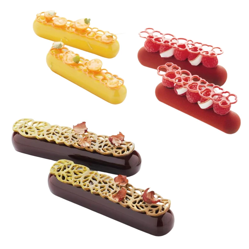 Description Picture 4 of itemLeaf Heart-Shaped or Circular Bubble Design Lace Mat Chocolate Chip Dessert Decorating Tools Sugar Craft Silicone Pad Cake Molds