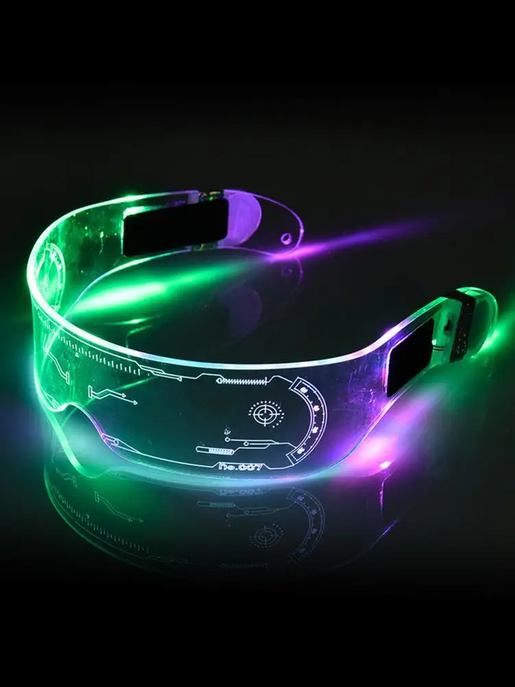 

Colorful EL Luminous Glasses Led Light Up Visor Eyeglasses for Bar KTV Christmas Birthday Party New Year Decorations