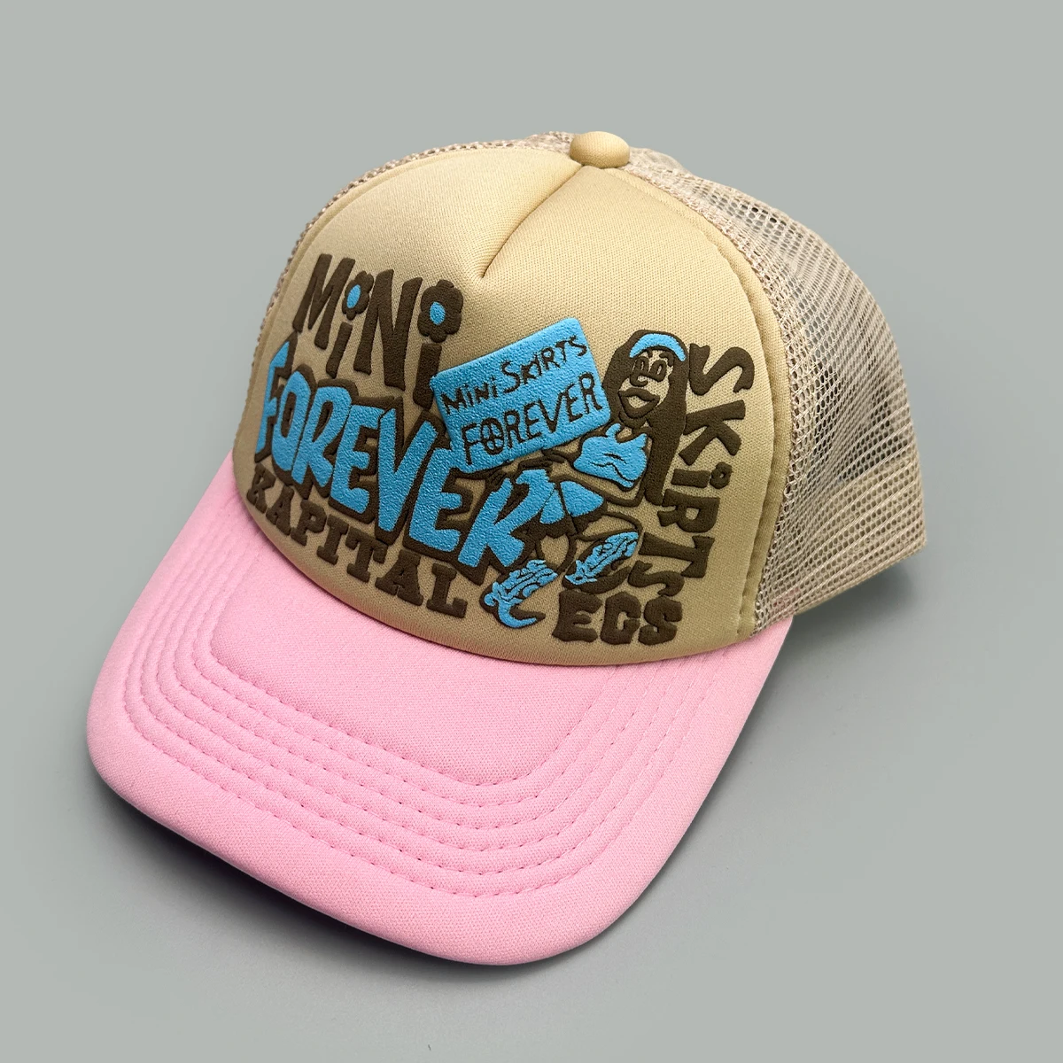 Amerikanischen Stil Graffiti Gedruckt Buchstaben Baseball Hüte Neue Unisex Sonnenschirm Farbblock Atmungsaktive Hip-hop Vielseitige Trucker Caps – Detail 13