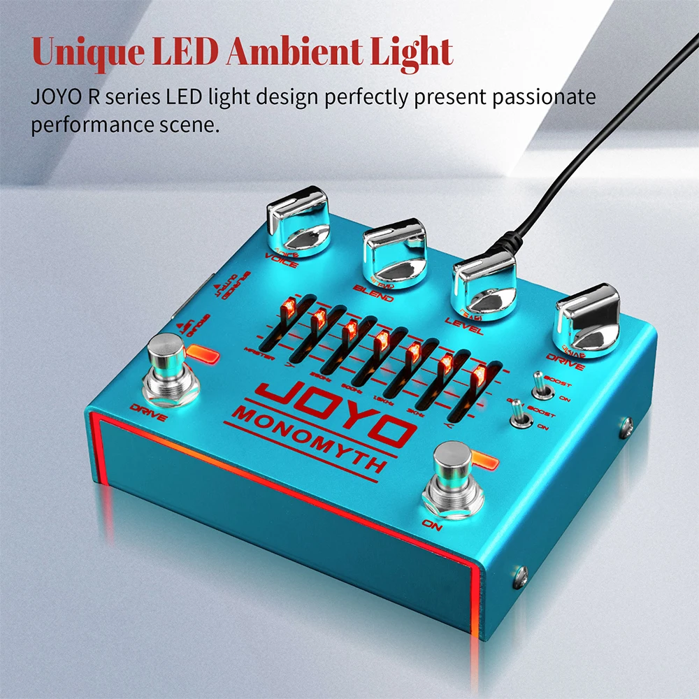 R-26 MONOMYTH Bass Preamp Pedal 6-band Graphic EQ Bass Overdrive Effects Pedal w