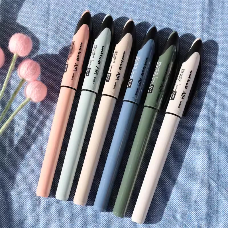 Uni-Ball Air Roller Ball Gel Pen UBA-188/UBA-188C Black Technology Free Ink Control Straight Liquid Signature Pen 0.7/0.5mm