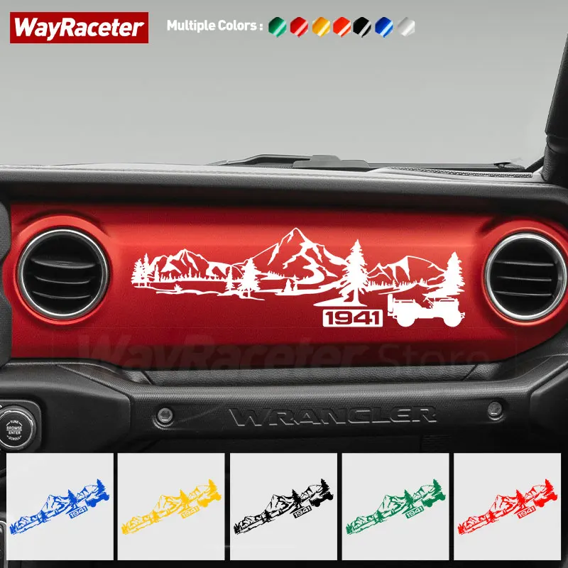 Reflective Car Sticker Interior Dashborad Graphics 1941 Mountain Vinyl
