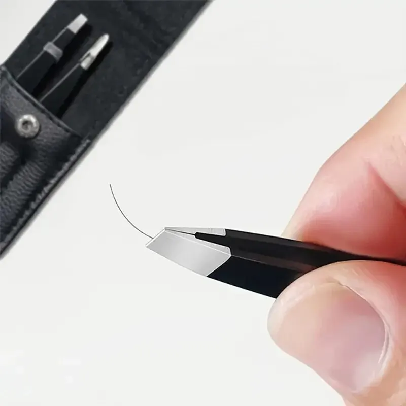 Eyebrow Tweezers Set 3pcs Premium Stainless Steel Precision Sharp Flat/oblique/pointed