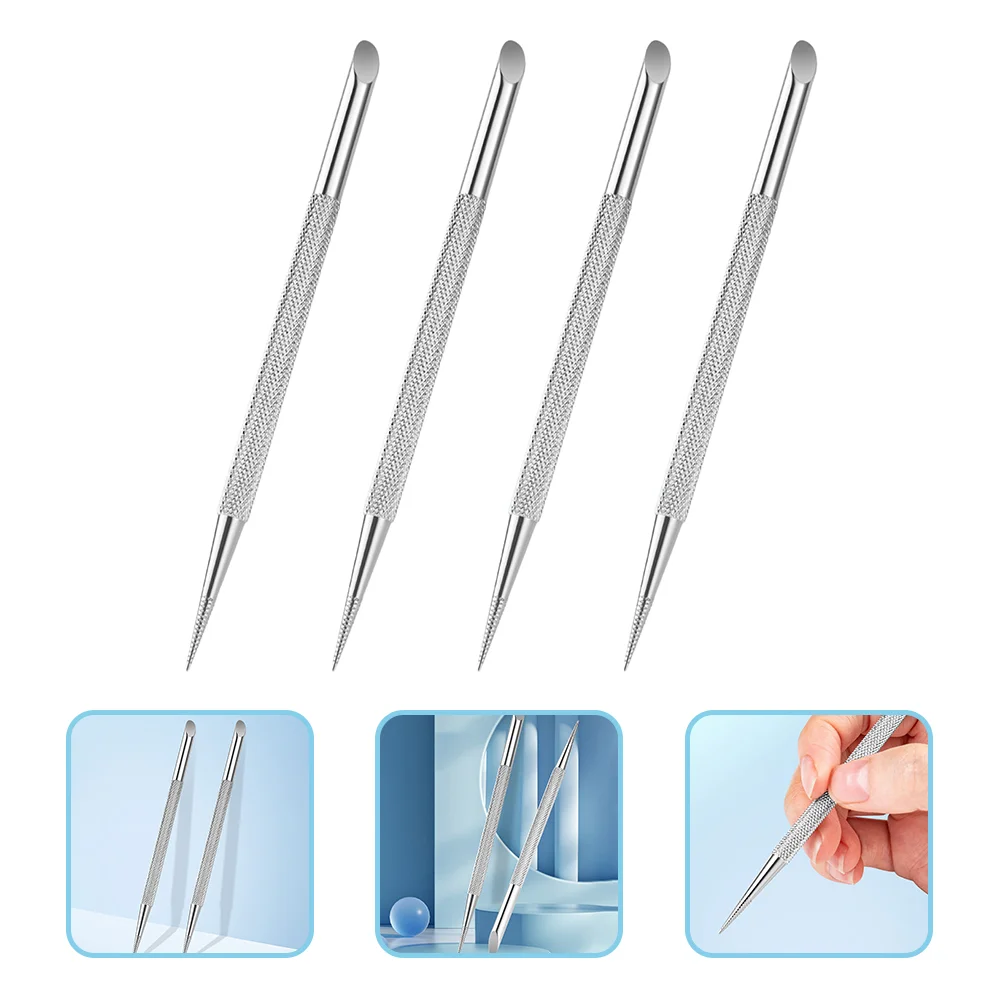 

Beaupretty Stainless Steel Cuticle Pusher Nail Sticks Gel Nail Polish Remover Nail Art Manicure Tool