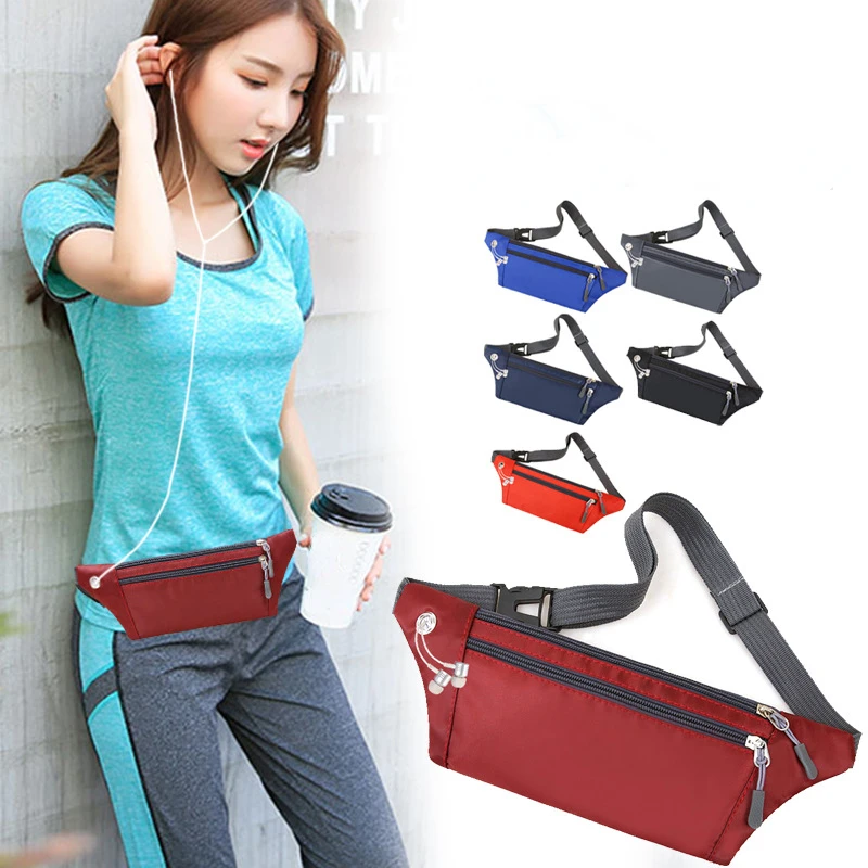 

Fashion Men Women Waist Bag Sport Run Fanny Pack Men Crossbody Bag Chest Bag Mobile Phone Purse Multifunction Belt Bag 6 Color