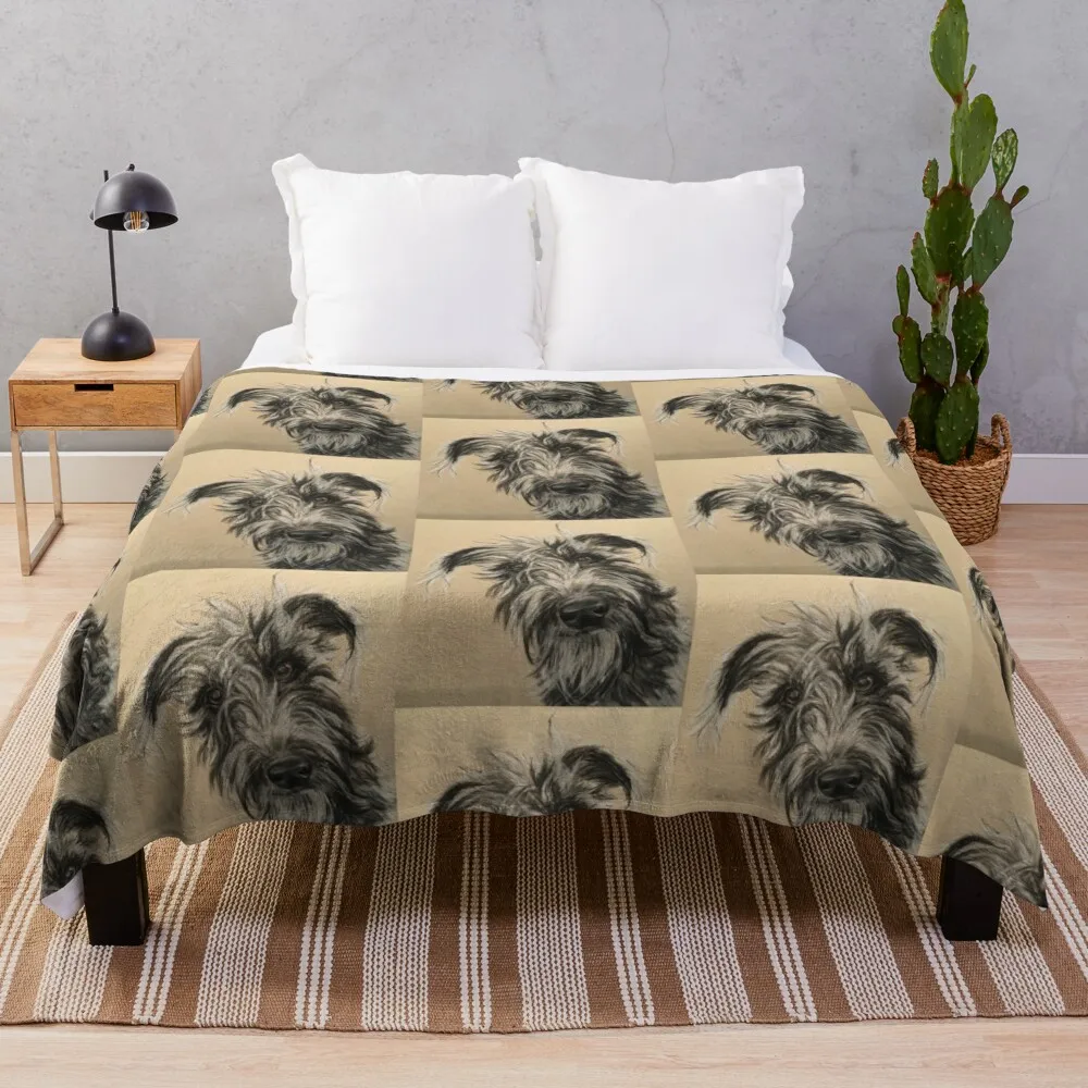 

Scruffy Beddy/whippet Lurcher Throw Blanket Hairys Luxury Thicken Comforter Blankets