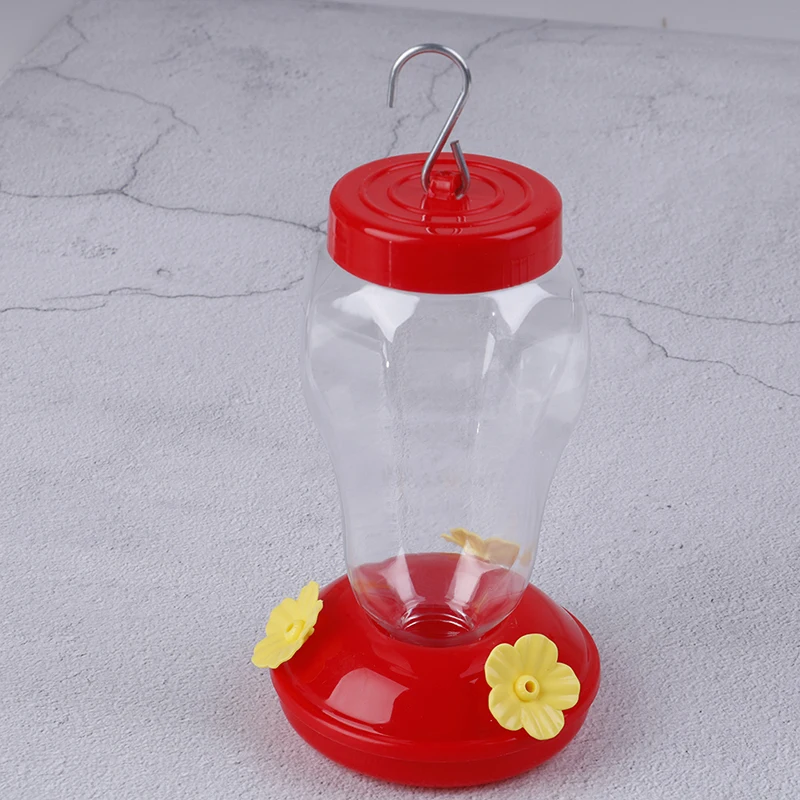Field Feeding hummingbird bottle garden outdoor plastic flower iron hook Feeder 2