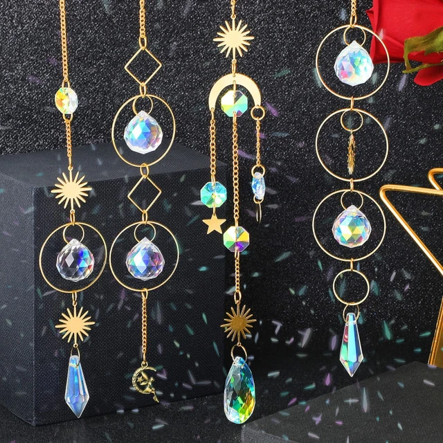 1 Db Crystals Prism Suncatcher, Függő Ablakkristályok, Szivárványos Fényfogó, Crystal Sun 50Mm -Es Fogó, Nyári Ajándék, Nyolcszögű Gyöngyök