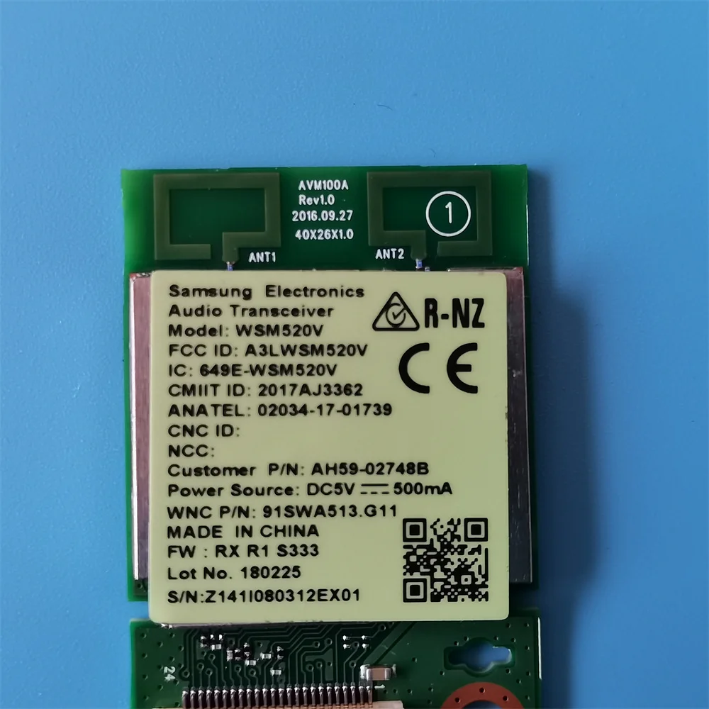 Samsung Electronics Audio Transceiver AJ3362 AVM100A WSM520V AH59-02748B AH59-02746A 649E-WSM520V Bluetooth speaker modular