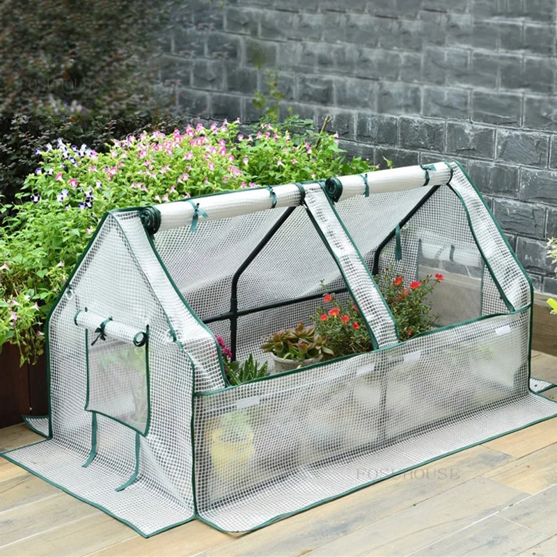 Garden Greenhouses Insect-proof Insulation Shed Cold-proof Plant Support Vegetable Garden Greenhouse Balcony Small Flower Room