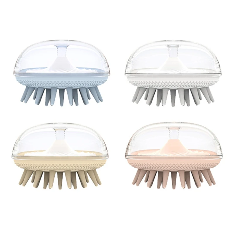 

Round Jellyfish Hair Shampoo Brush Silicone for Head Scalp Massage Comb To D0UE