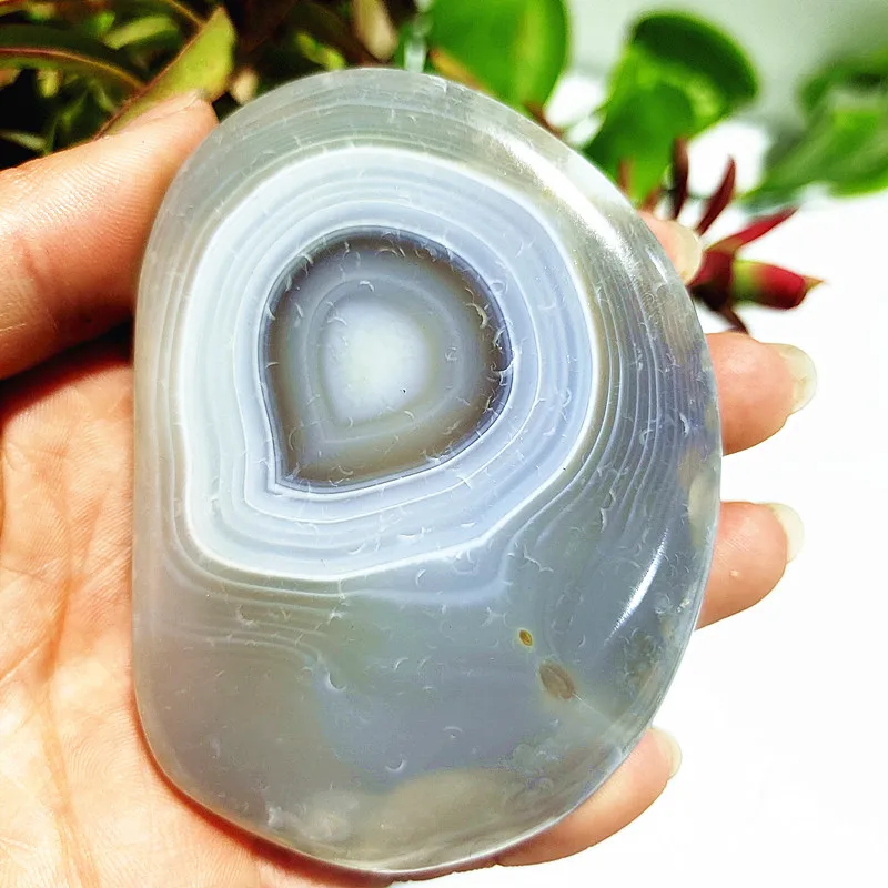 Natural Stone Lace Agate Palm Stone Spiritual Meditation Healing Yoga Exercise Feng Shui Crystal Room Ornament 6