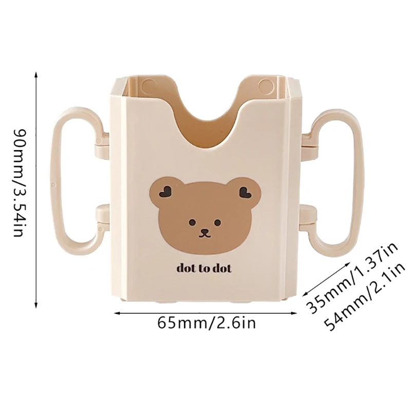 Carton Cup Holder Adjustable Plastic Baby Toddler Juice Box Drinking Anti-Squeeze Cups Holder Adjustable Milk Bottle