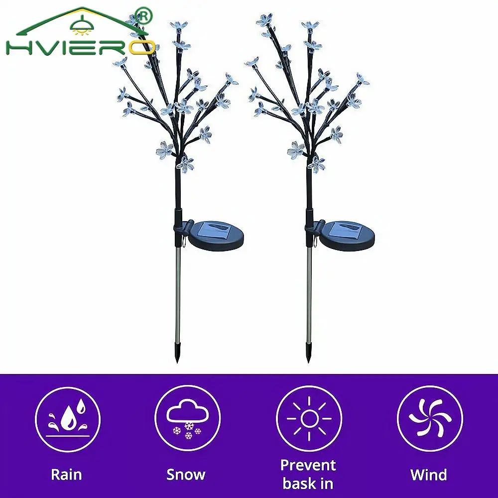 Description Picture 5 of itemSolar Energy LED Lamp 12V Lawn Landscape Courtyard Outdoor Garden Park Decoration Cherry Blossom Light Floor Insertion Lighting