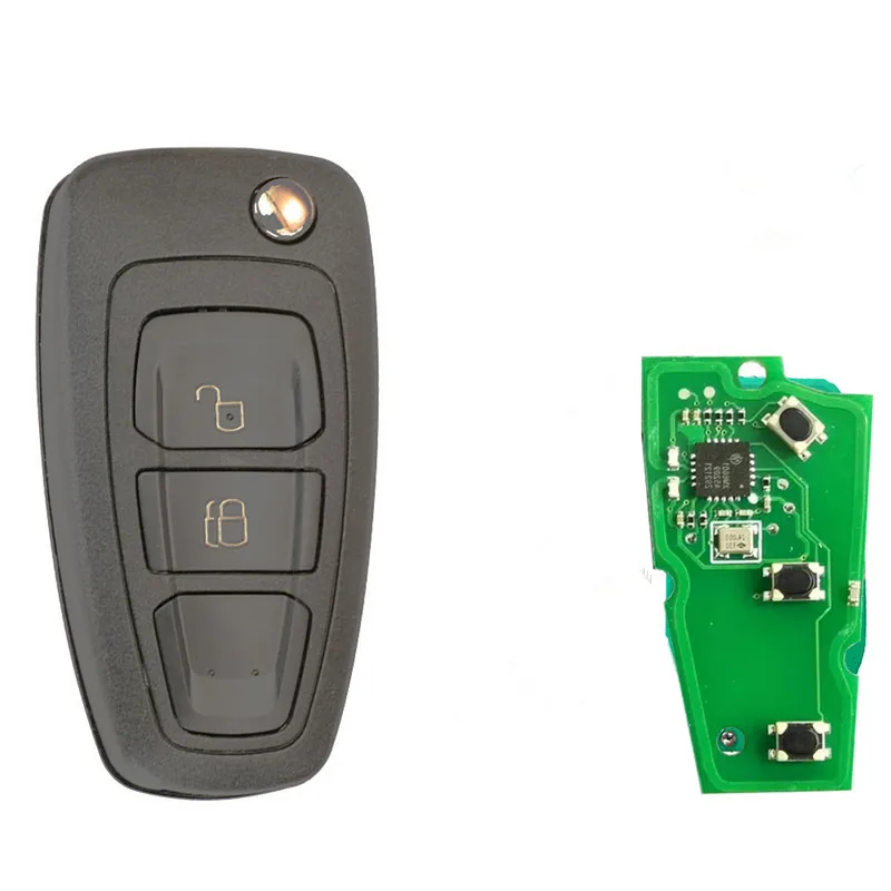 

Flip key 2buttons FSK 4D63 chip for Ford Ranger Focus Mondeo 2011 2012 2014 2015 5WK50166 AB39-15K601-DA 434mhz 5WK50165