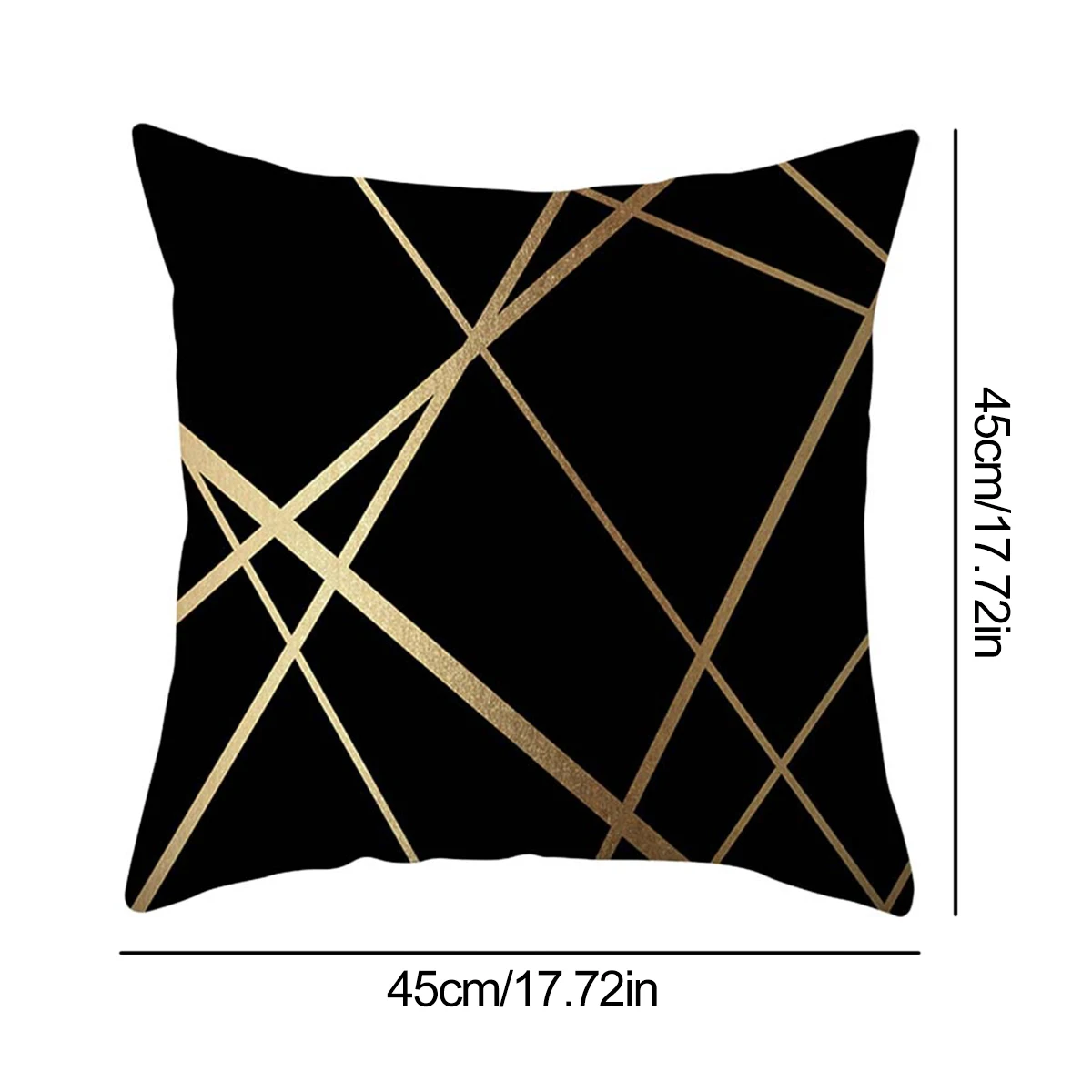 Fashion Design Velvet Cushion Cover 45x45cm Home Decor Golden Line Sofa Pillow Cover Home Pillowcase 2