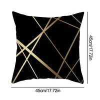 Fashion Design Velvet Cushion Cover 45x45cm Home Decor Golden Line Sofa Pillow Cover Home Pillowcase 2