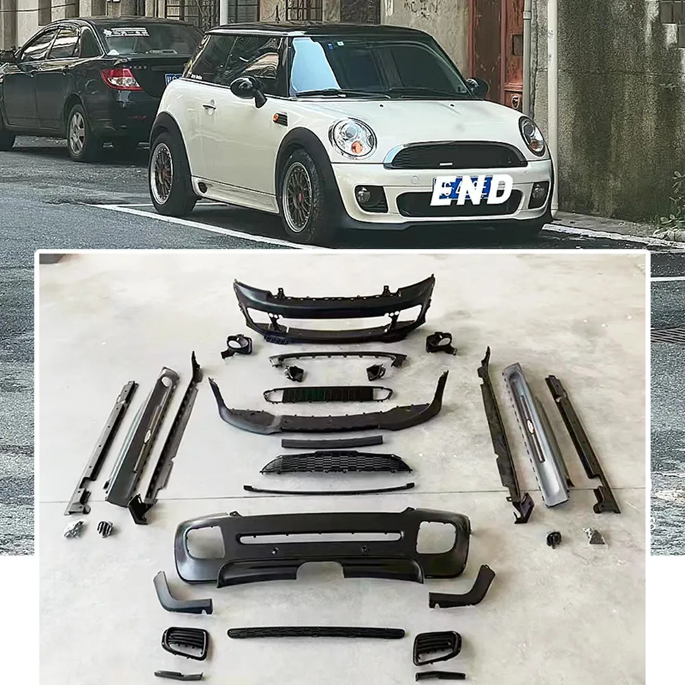 Vorne-und-Hinten-Sto-stange-Seite-Rock-Scheinwerfer-Rahmen-Trim-Spoiler ...