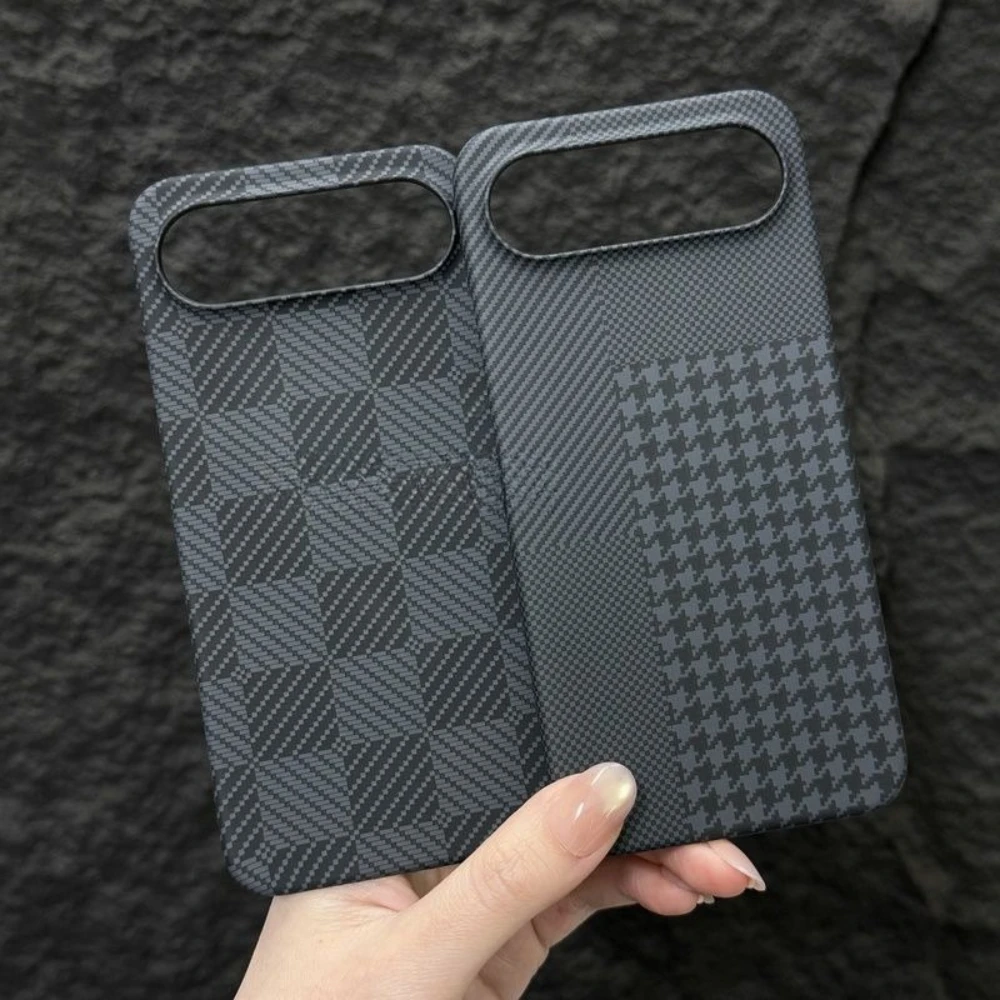 Luxury Matte Carbon Fiber Texture Anti-Fall Phone Case, Non-Slip Protective Shell